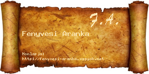 Fenyvesi Aranka névjegykártya